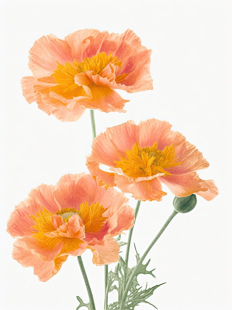 Marigold Flowers Acrylic Painting In Pastel Colours 7