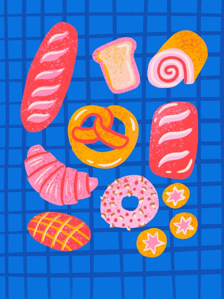 Illustration einer Bäckerei