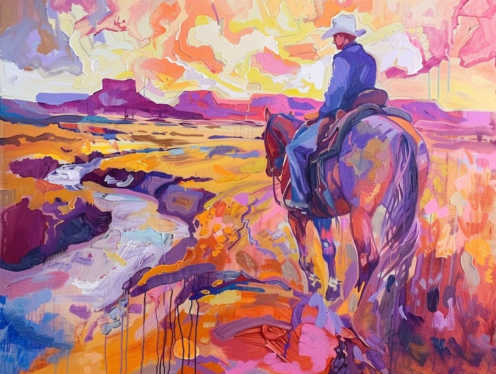 Cowboy Painting Colorado 1