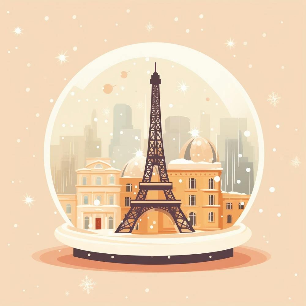 Paris France 2 Snowglobe