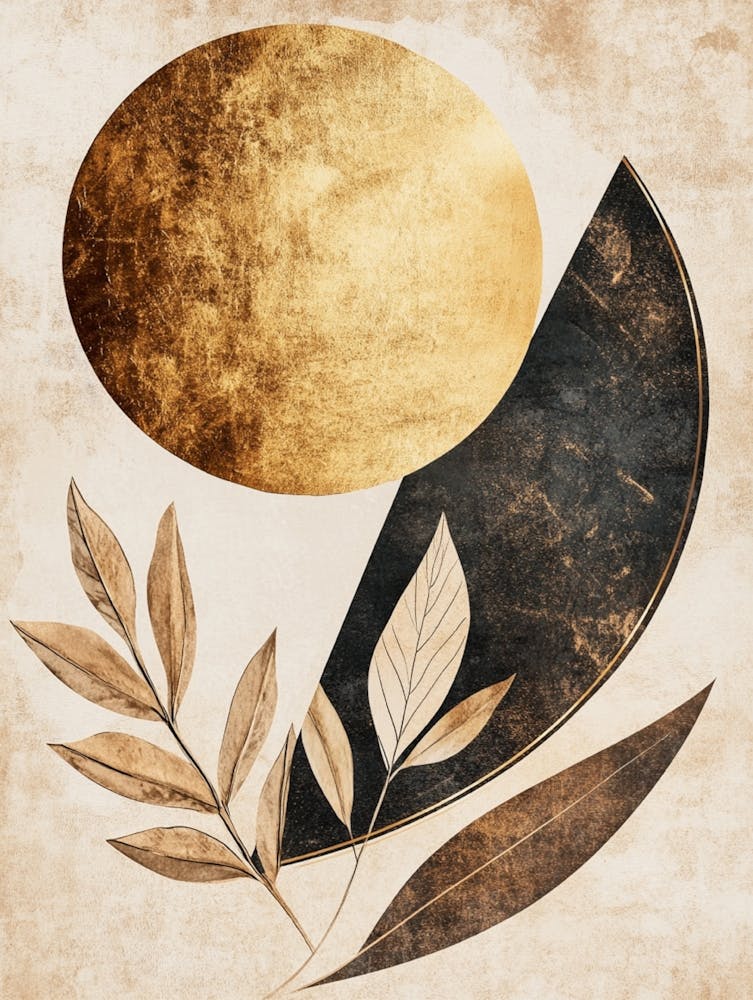 Gold Leaf Canvas Print 2