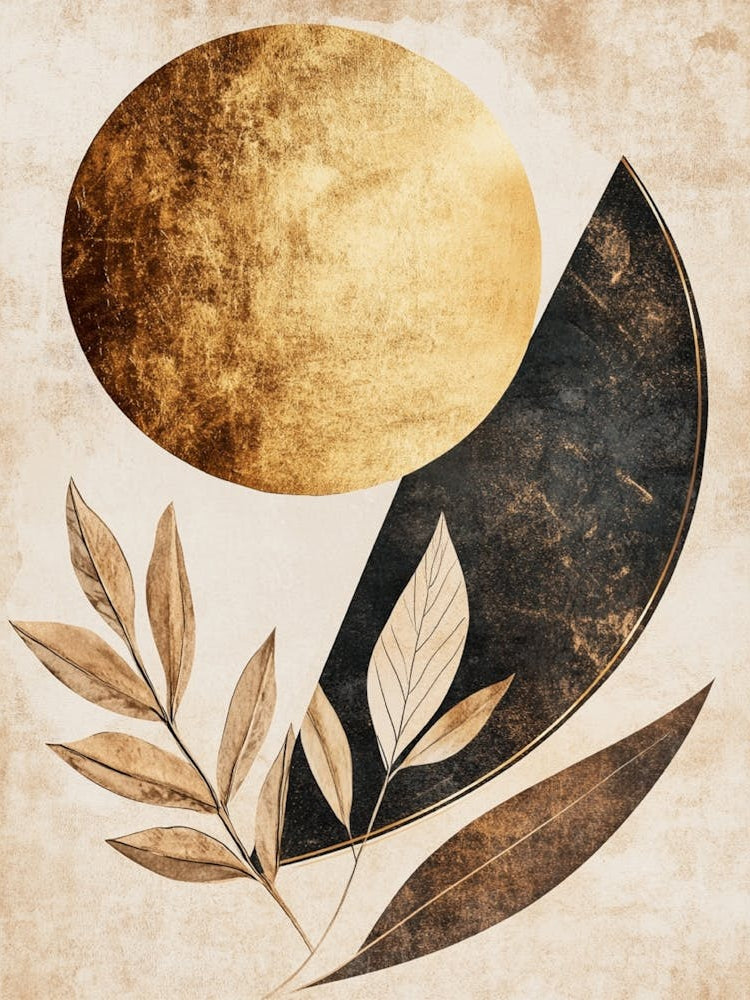 Gold Leaf Canvas Print 2