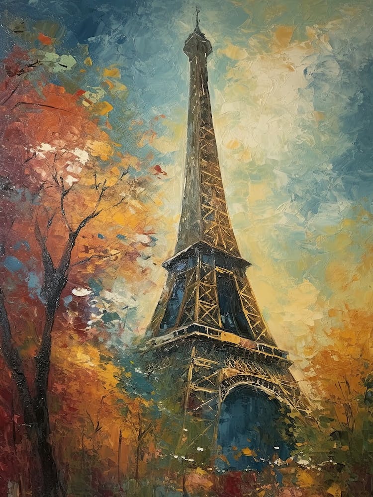 Eiffelturm Paris Frankreich Monet Stil 25