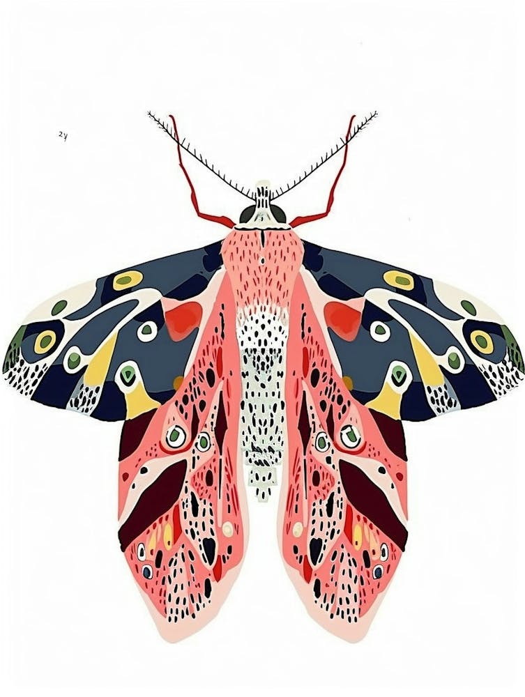 Colourful Insect Illustration Moth 45
