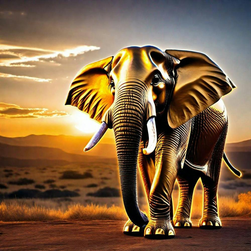 Goldener Elefant