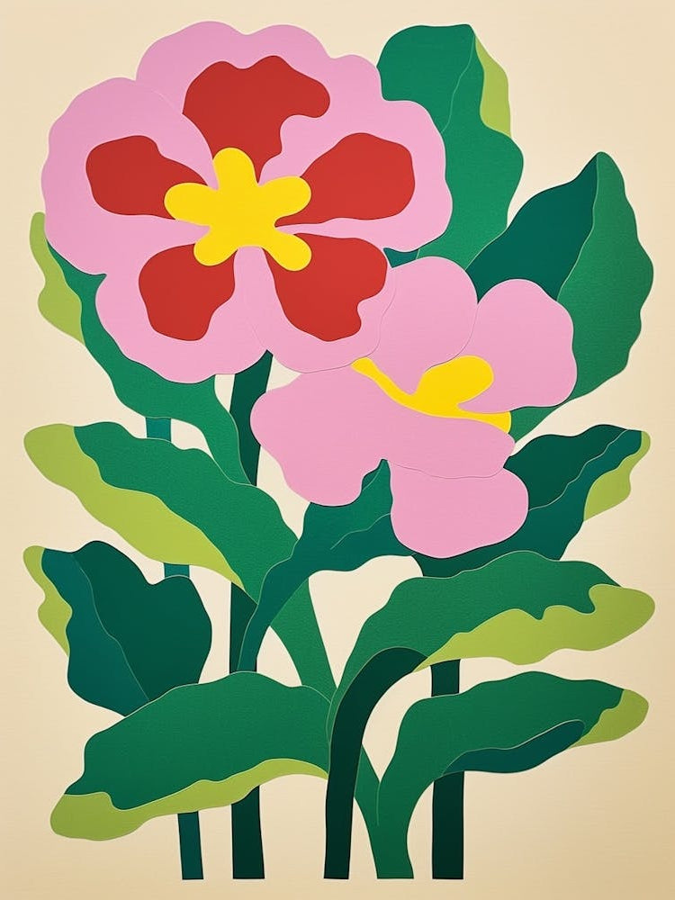 Cut Out Style Flower Art Iris 3