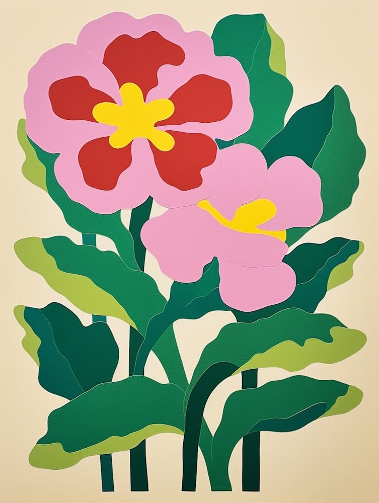 Cut Out Style Flower Art Iris 3