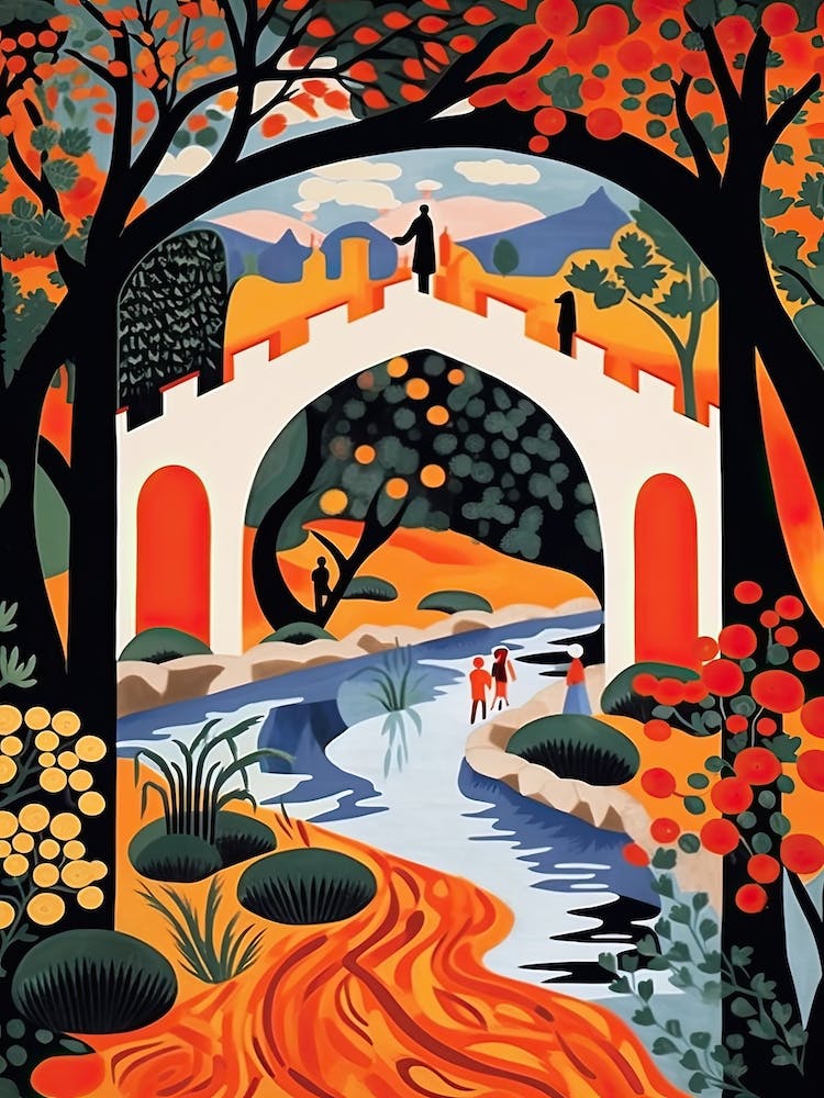 Khaju Bridge Iran Colourful 2