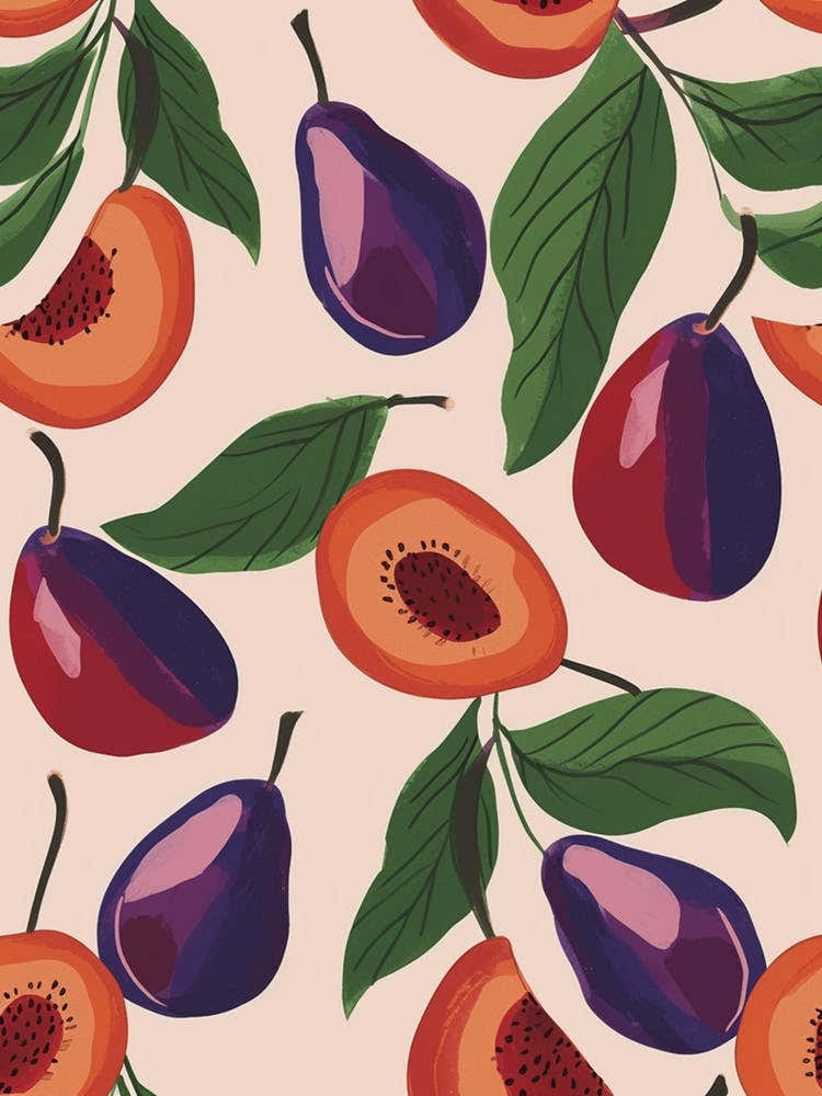 Plum Pattern Illustration