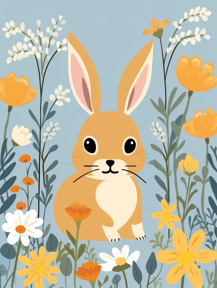Baby Animal Illustration  Rabbit 1