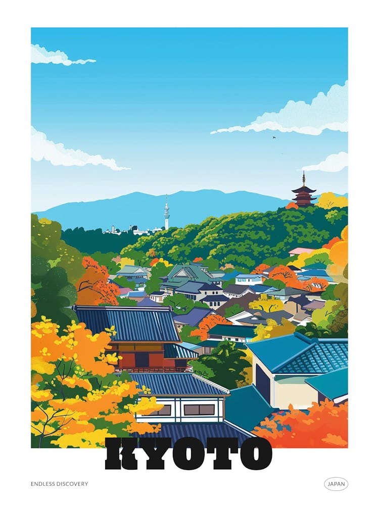 Kyoto Japan 1 Colourful Travel Poster