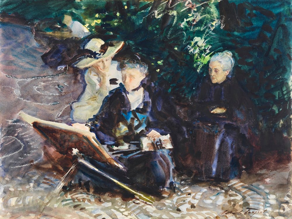 In The Generalife (1912), John Singer Sargent