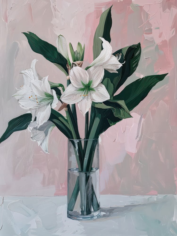 A World Of Flowers Amaryllis 3 Painting