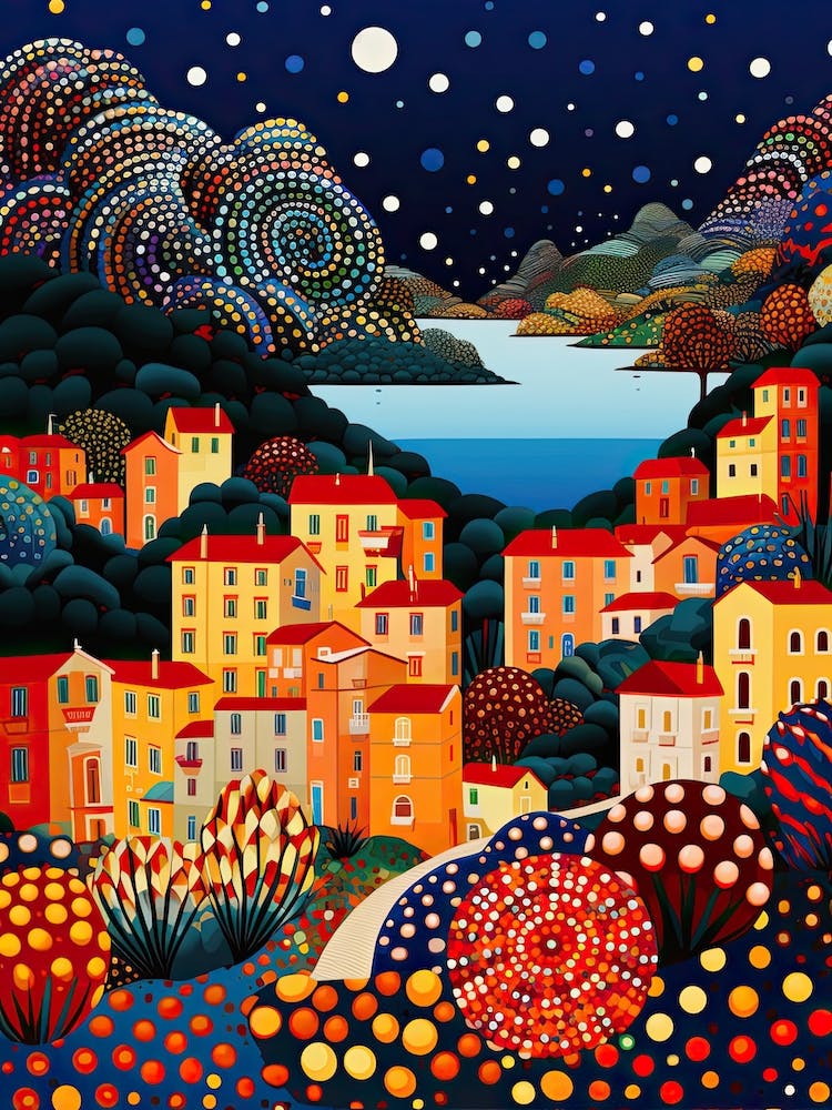 Amalfi, Italy, Illustration In The Style Of Pop Art 1