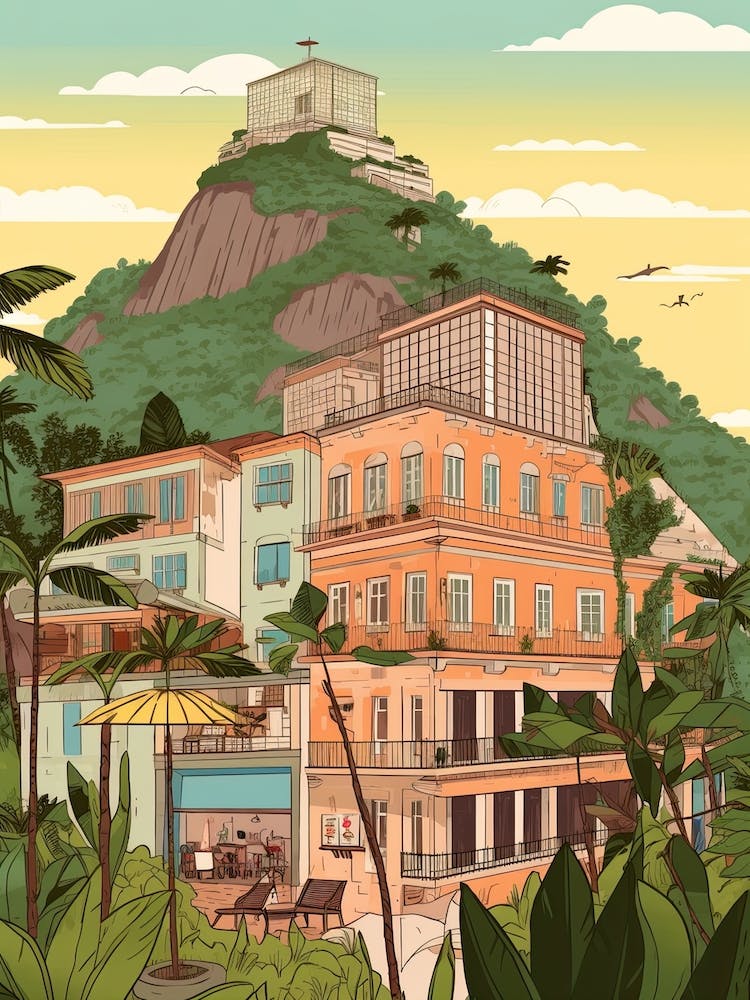 Rio De Janeiro Brazil Travel Illustration 1