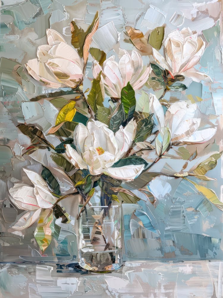 A World Of Flowers Magnolia 4 Painting