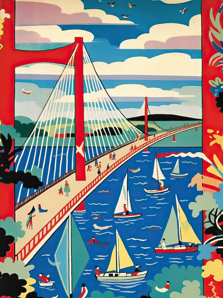 Verrazzano Narrows Bridge, United States Colourful 2