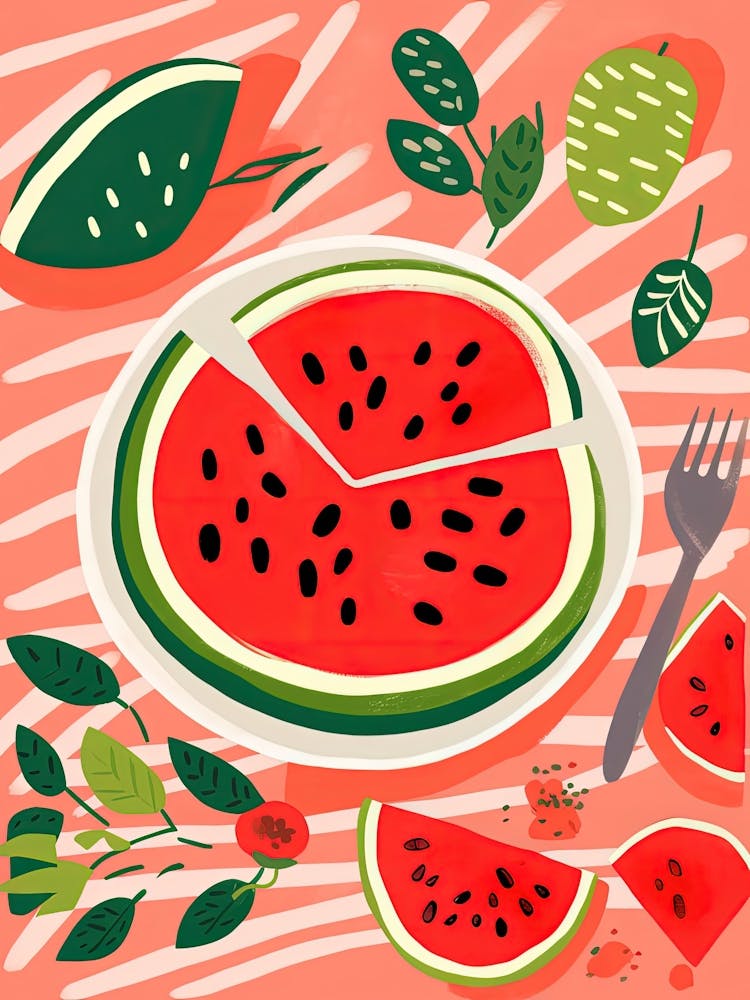 Wassermelone Frucht Sommer-Illustration 2