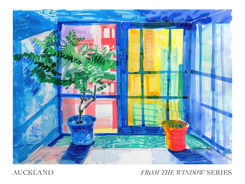 Auckland From The Window Series Poster Painting 2