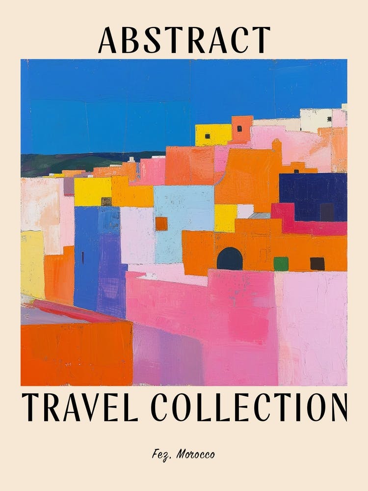 Collection de Voyage Abstraite Affiche Fez Morocco 2