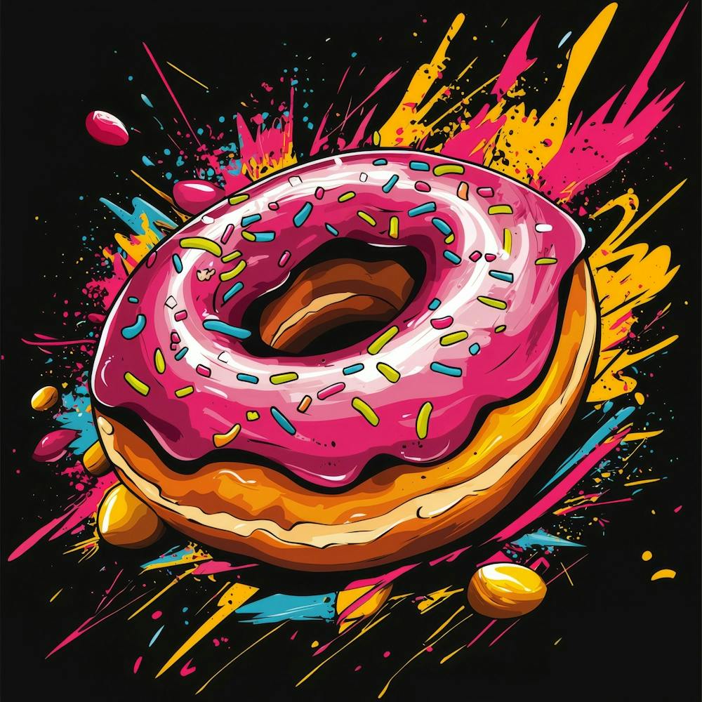 Donut Painting print