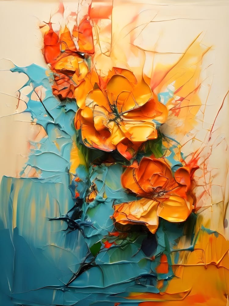 Abstract Of Orange Flowers