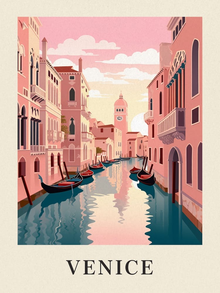 Vintage Travel Poster Venice