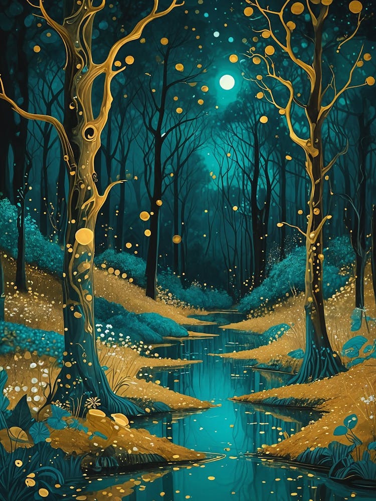 Golden Midnight Forest no4