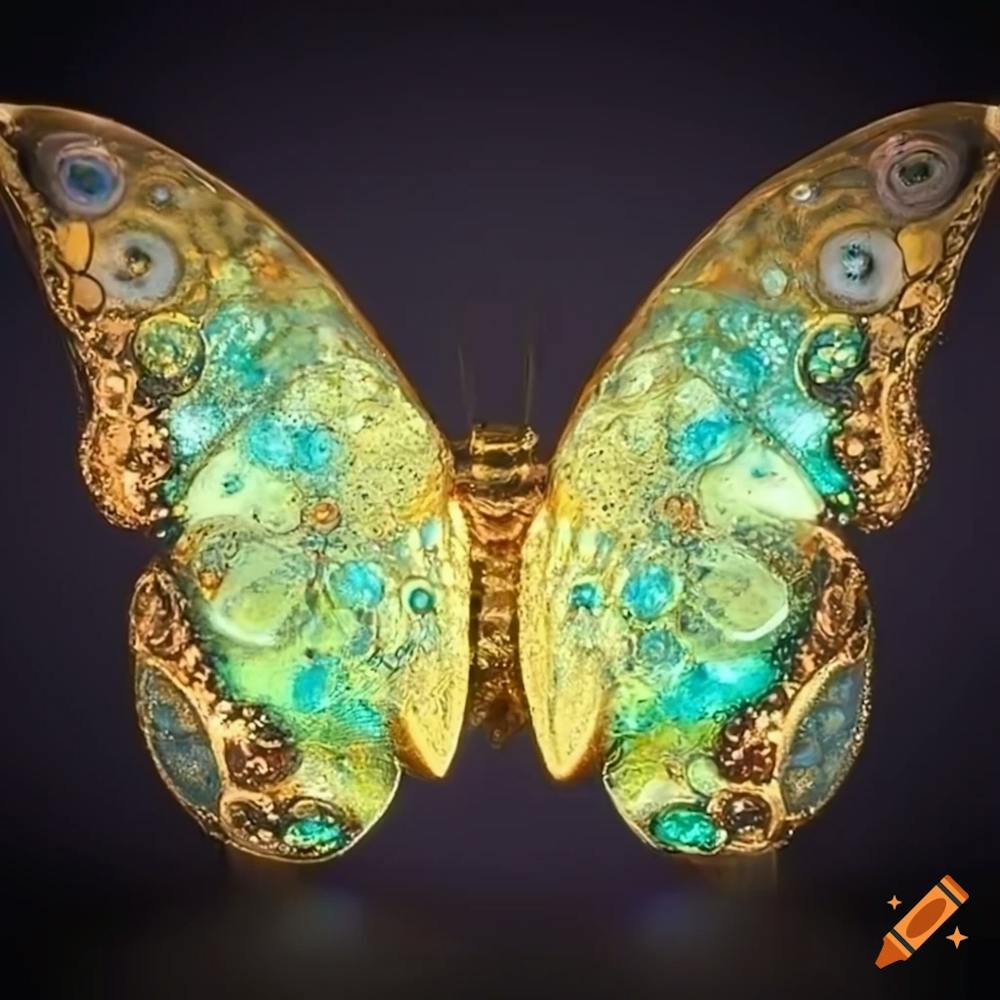 Butterfly with crystals wings