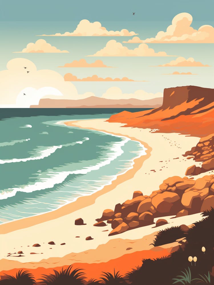 Vintage Retro Print Of Cape Le Grand National Park, Australia 4