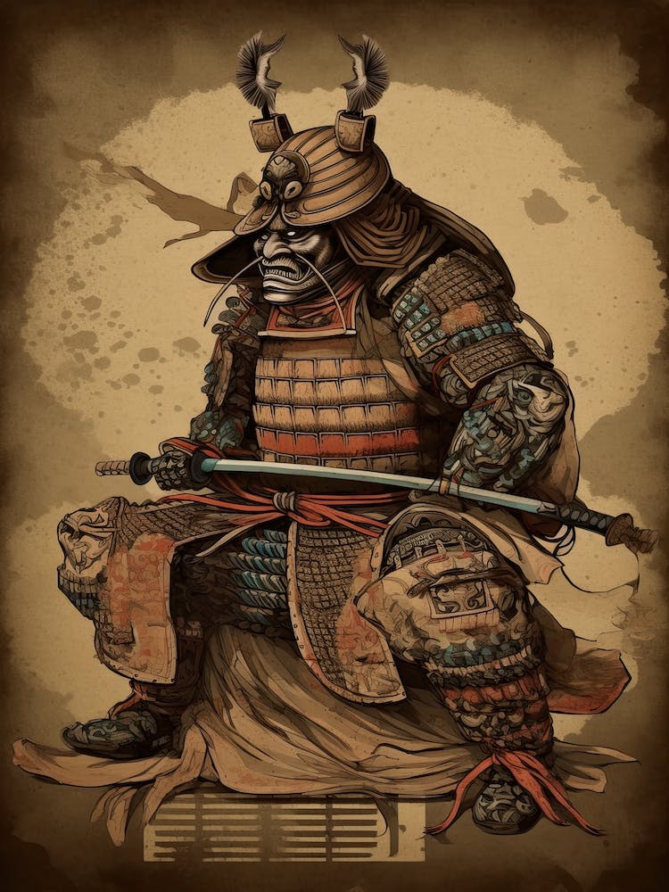 Samurai Vintage Japanese Poster 4