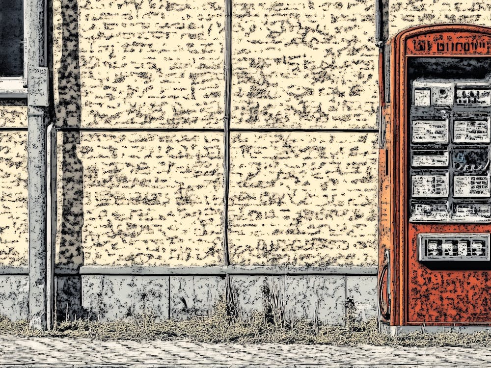 Old Red Phone Booth
