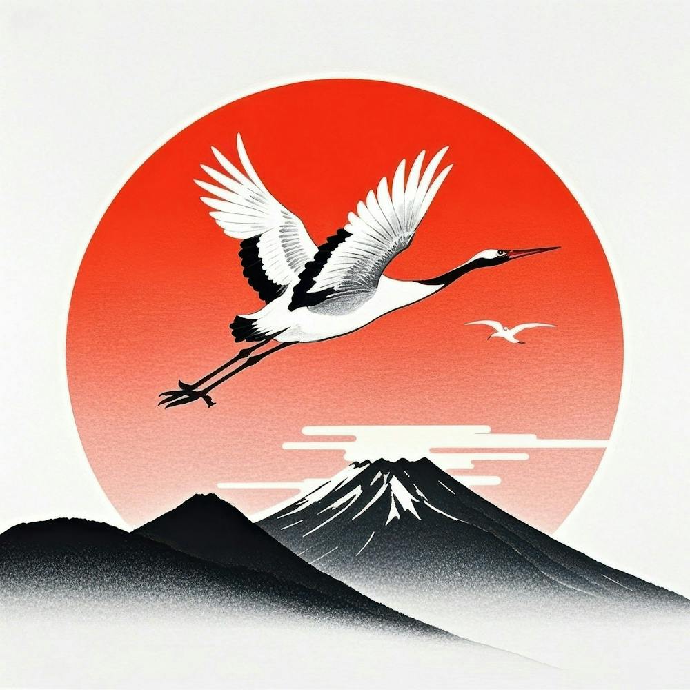 Crane In Flight 2