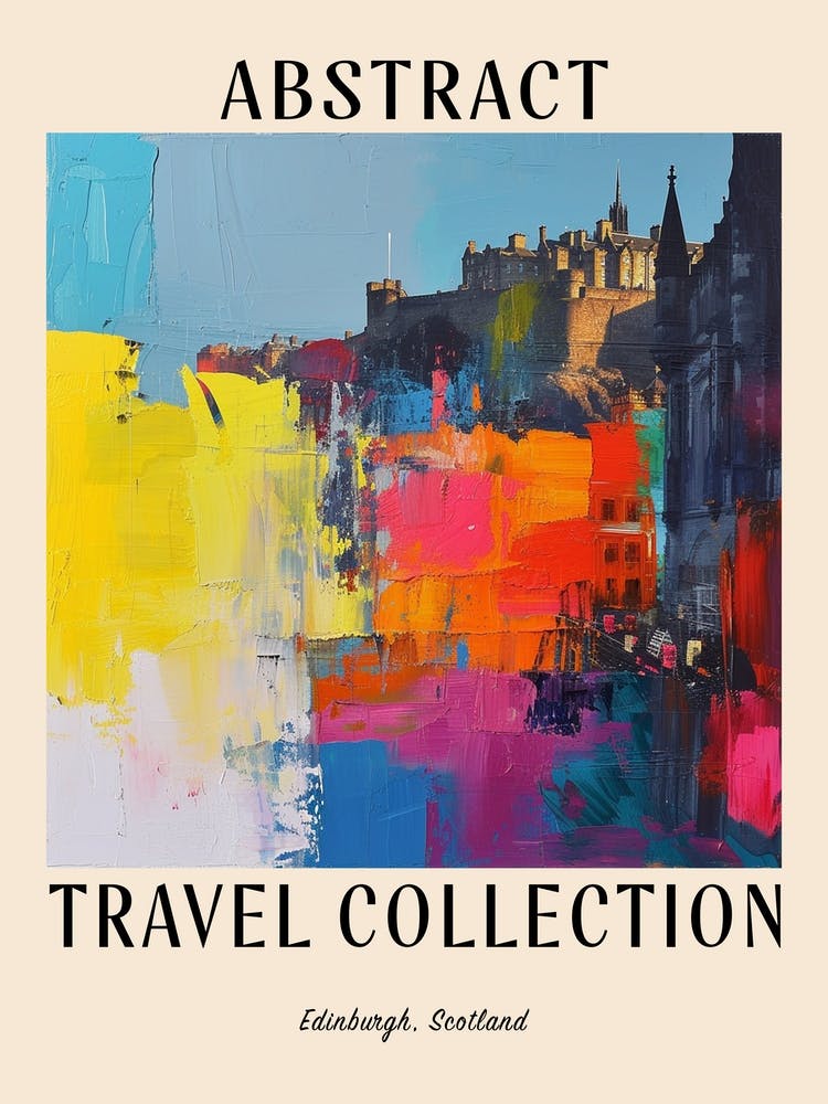 Abstract Travel Collection Poster Edinburgh Scotland 4