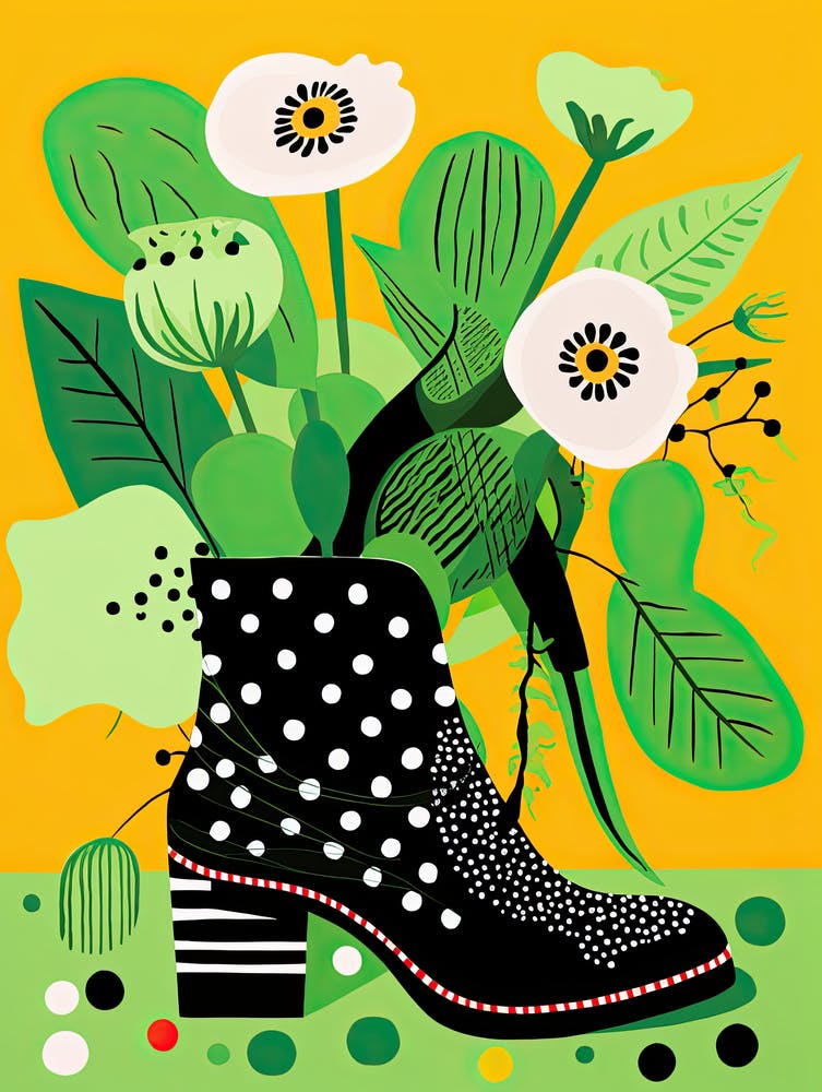 Floral Fantasy: Woman's Shoe Garden Dreams