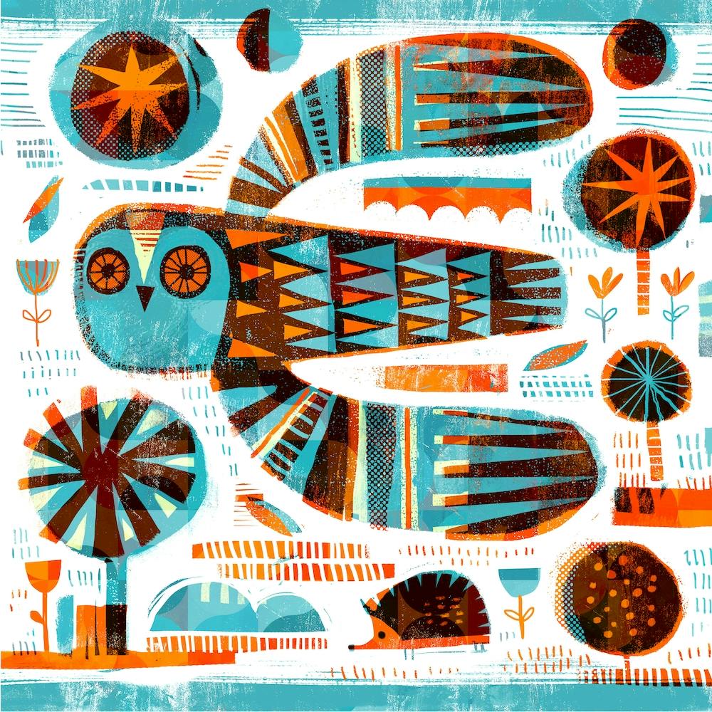 Owl And Hedgehog Square