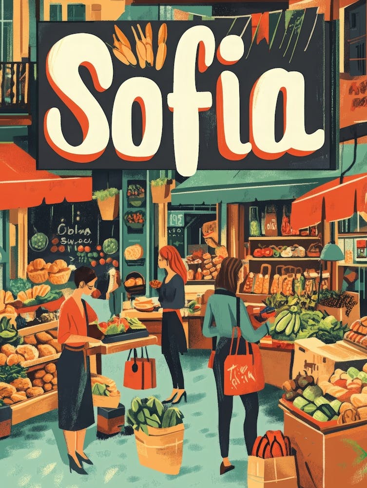 Aihrgdesign A 1970s Inspired Travel Poster For Sofia 6
