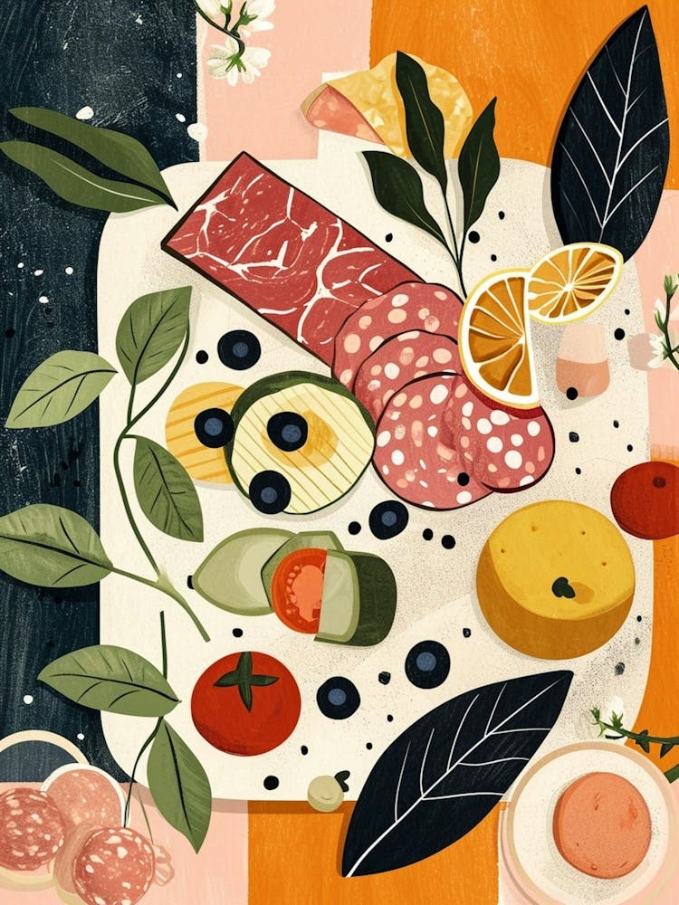 Charcuterie Board Art Deco Inspired 4