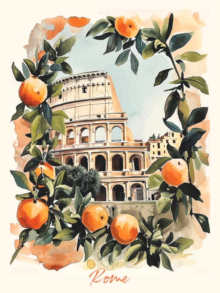 Rom Italien Kolosseum Mit Orangen