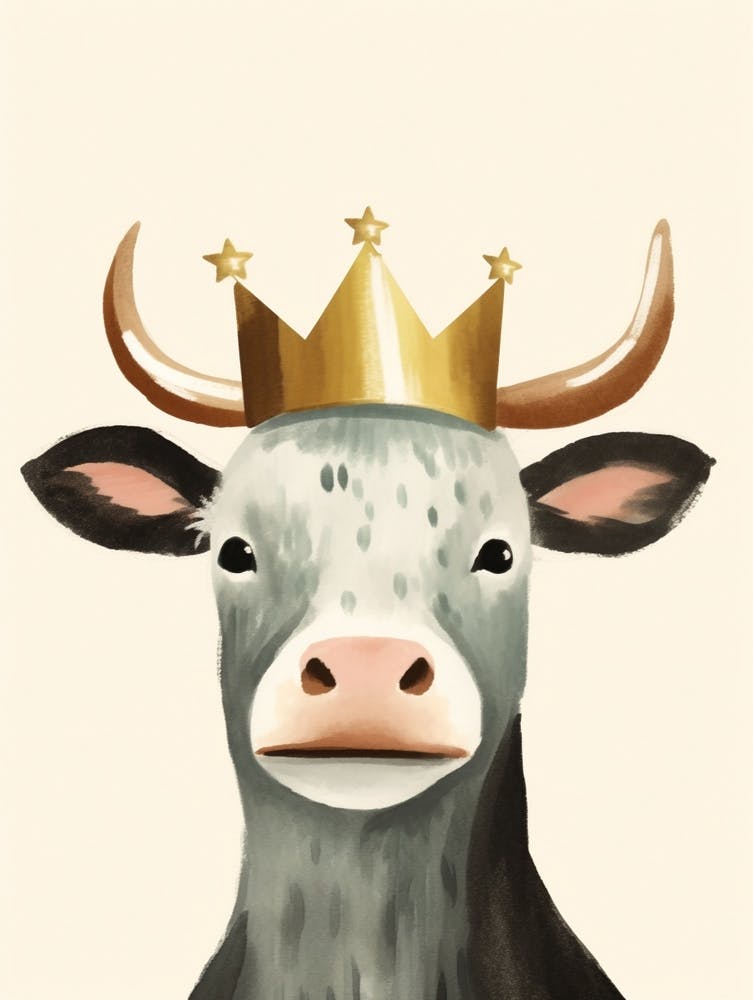Little Cow 4 Wearing A Crown