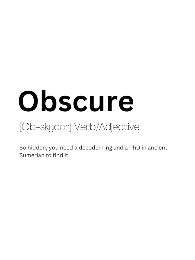 Obscure Definition Meaning