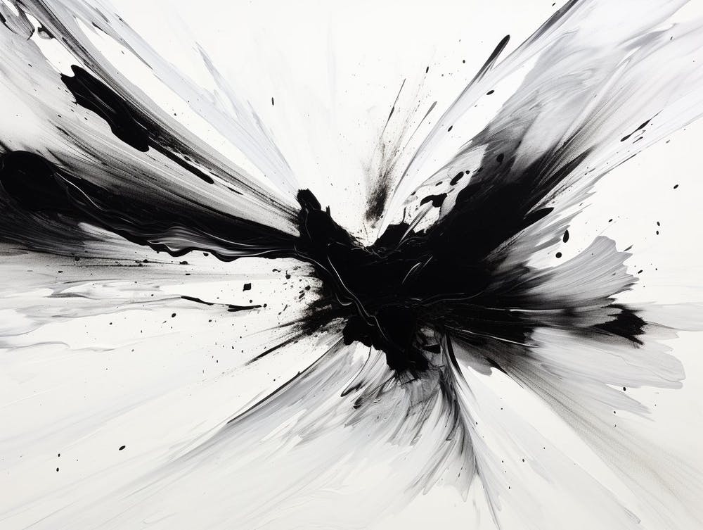 Energy Abstract Black And White 1