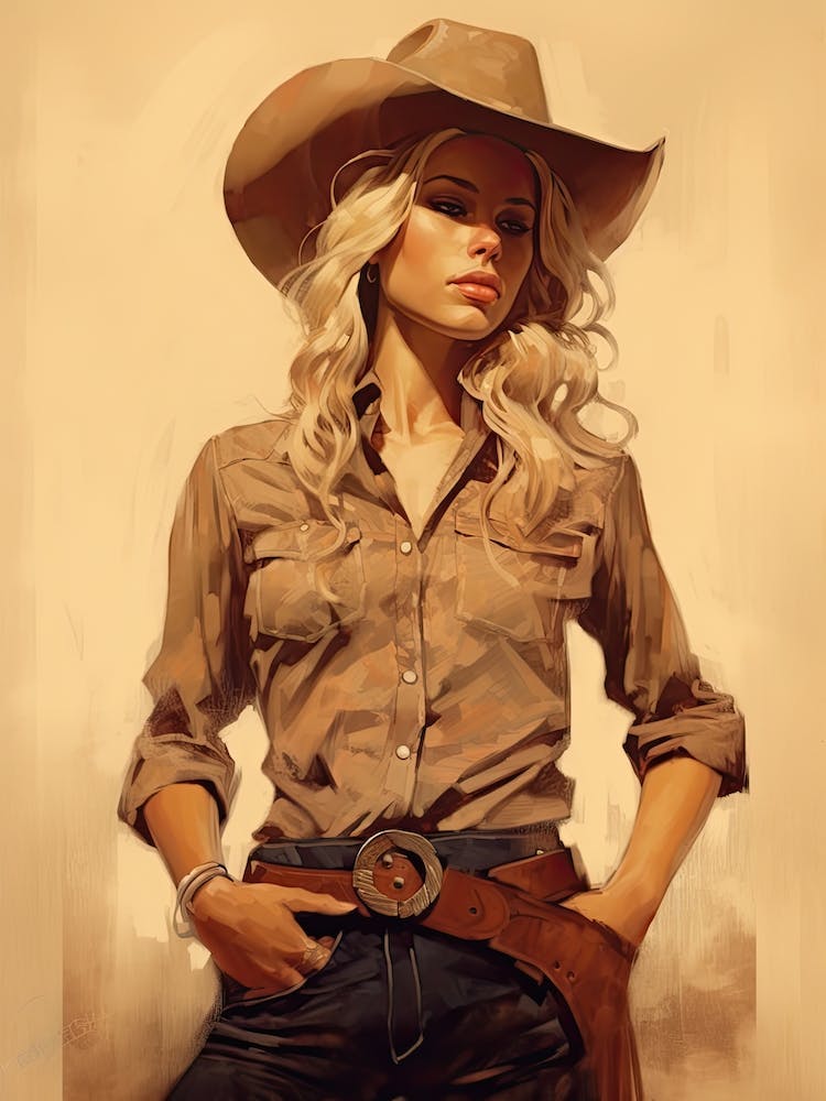 Vintage Style Cowgirl 1