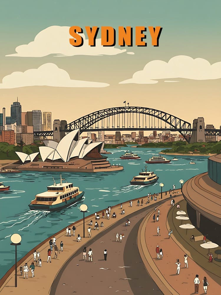Sydney Vintage Travel Poster 37