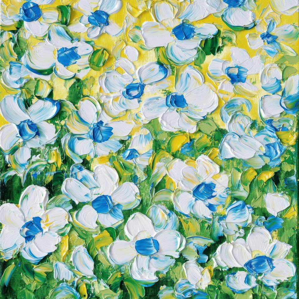 Blue And White Flowers 9