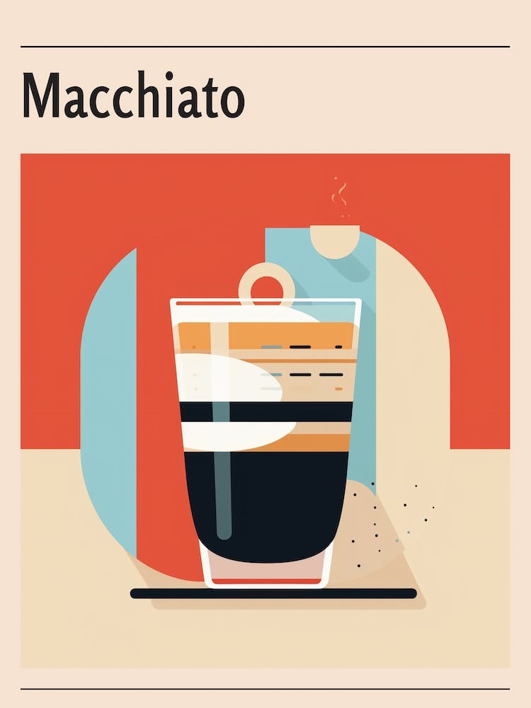 Macchiato Midcentury Modern Poster