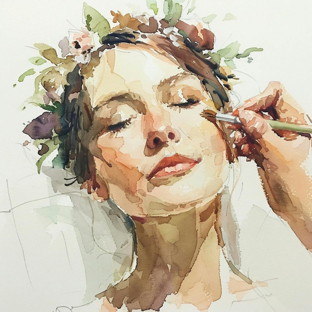 Watercolor Bride Getting Ready 1718372375 2