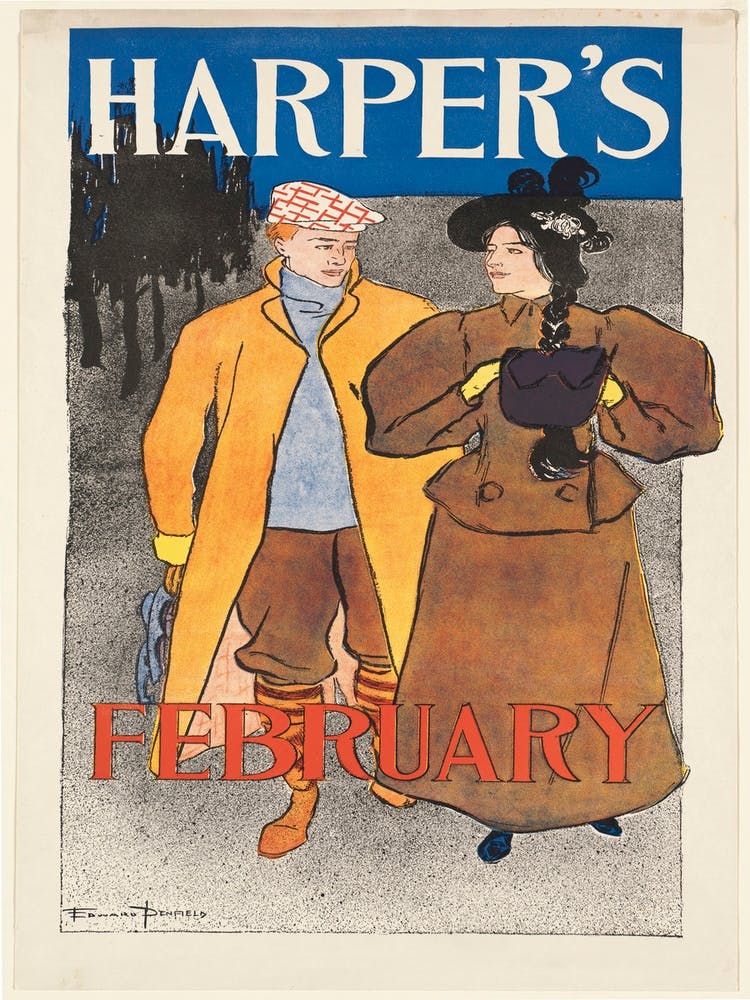 Harper's February, Edward Penfield 1