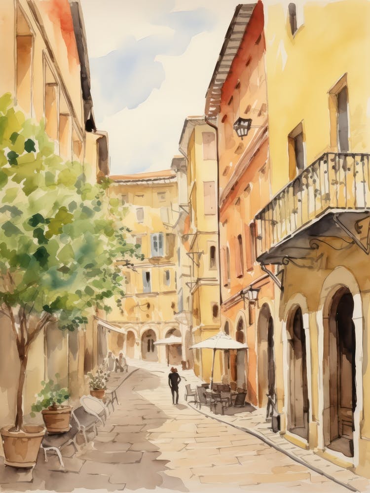 Verona, Italy Watercolour Streets 1