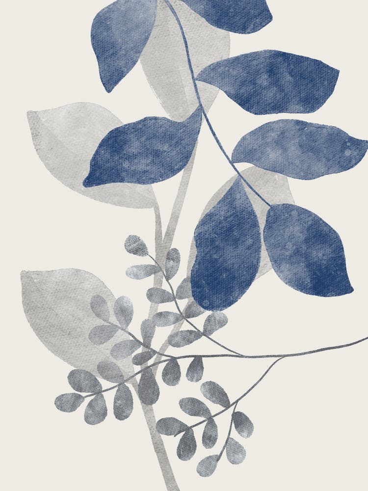 Blue Flower Wall Print 2